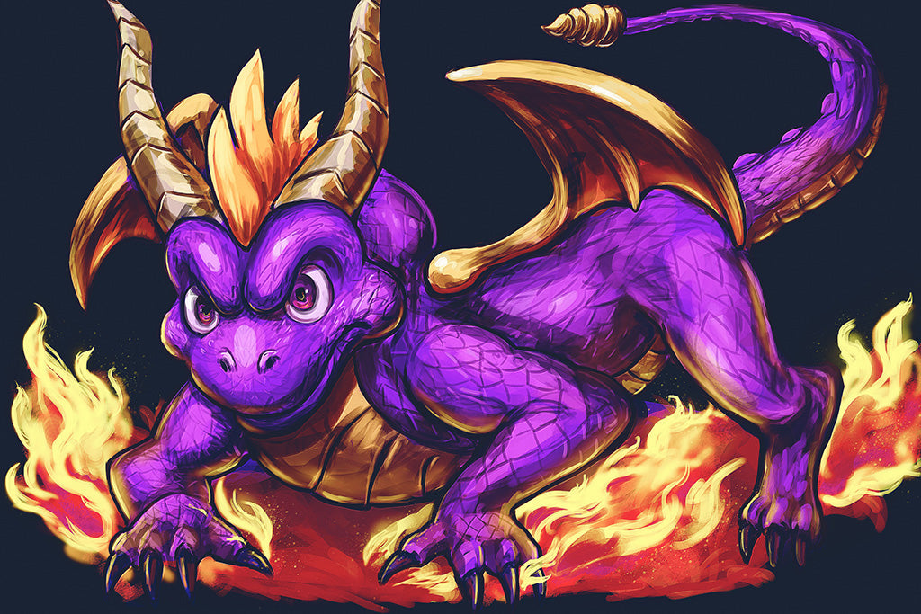 Spyro Reignited Trilogy Game Canvas Poster