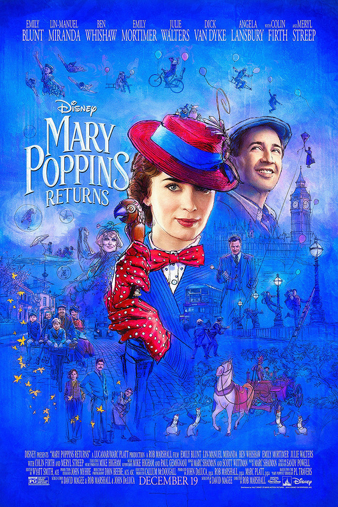 Mary Poppins Returns Movie Canvas Poster