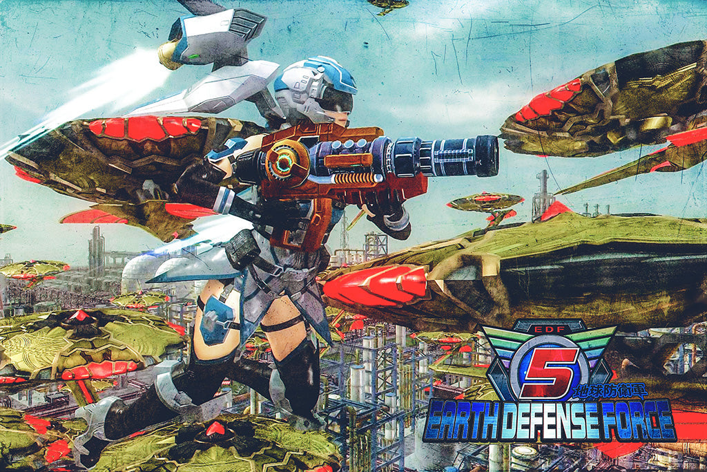 Earth Defense Force 5 Video Game Canvas Poster