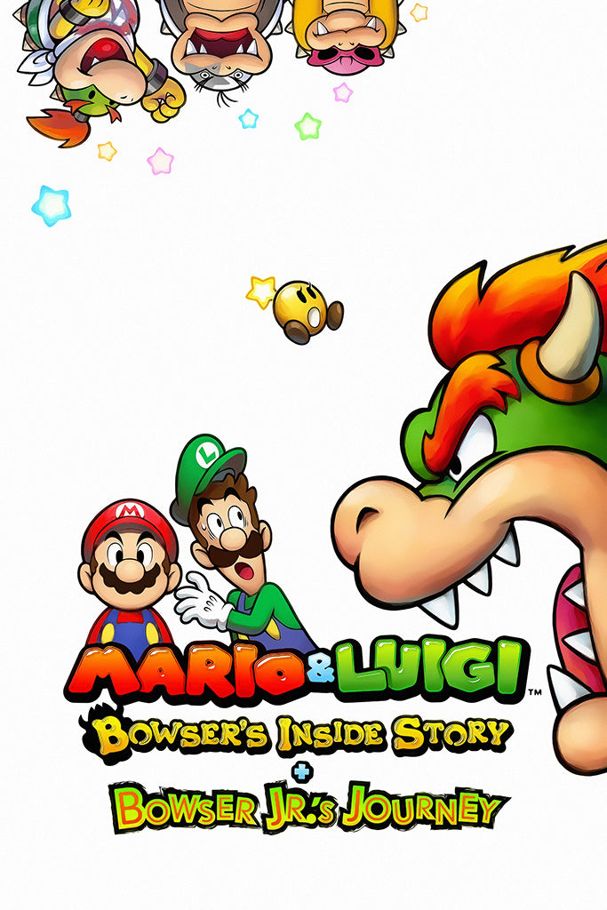Mario And Luigi Bowser's Inside Story + Bowser Jr.'s Journey Canvas Poster