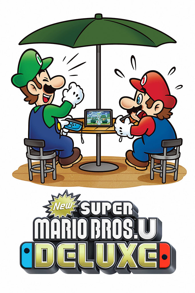 New Super Mario Bros U Deluxe Video Game Canvas Poster