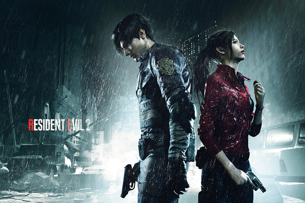 Resident Evil 2 Remake Video Game Canvas Poster