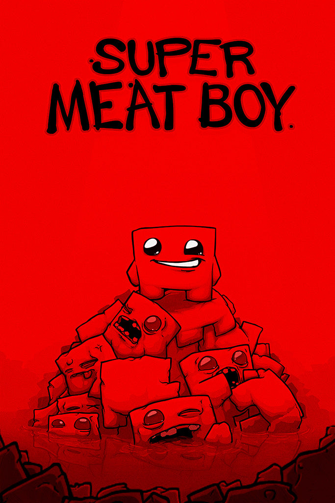 Super Meat Boy Forever Canvas Poster