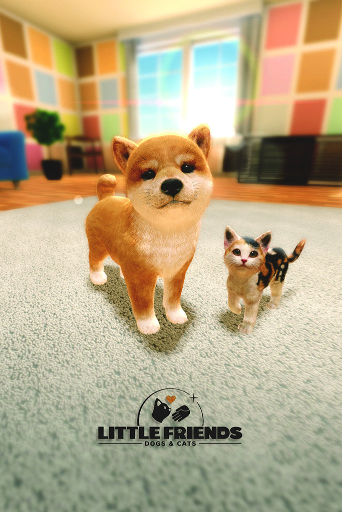 Little Friends Dogs & Cats Canvas Poster