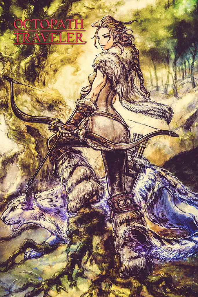 Octopath Traveller 2019 Game Canvas Poster