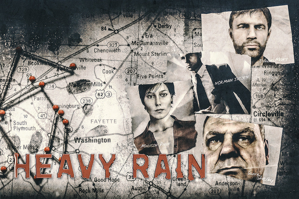 Heavy Rain Game Canvas Poster
