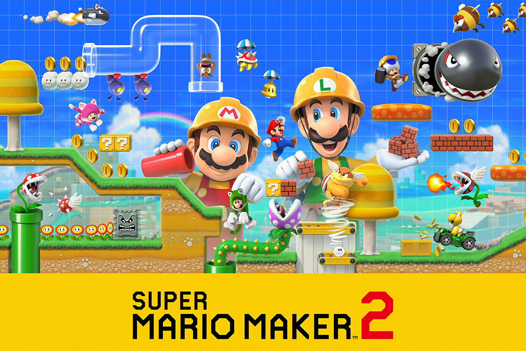 Super Mario Maker Canvas Poster