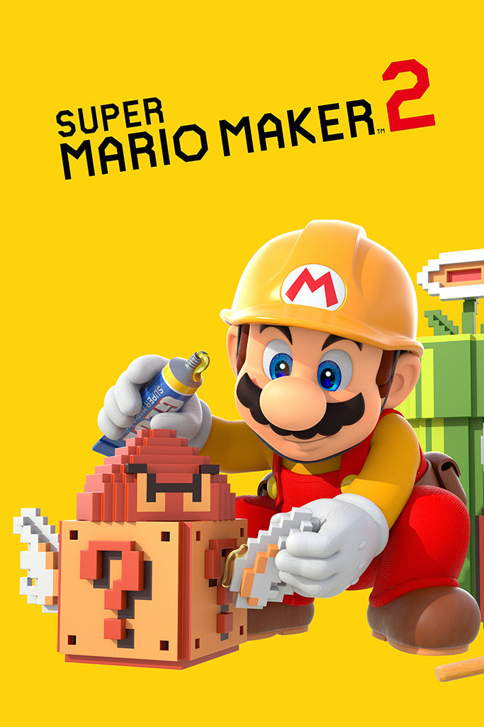 Super Mario Maker 2019 Video Game Canvas Poster