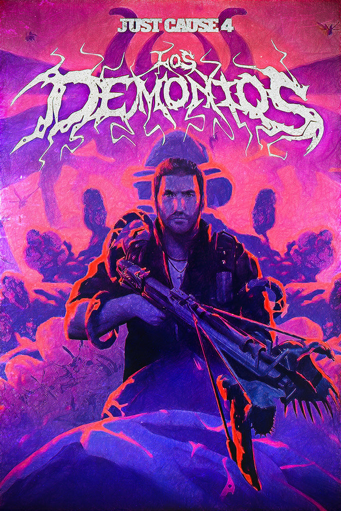 Just Cause 4 Los Demonios Video Game Canvas Poster