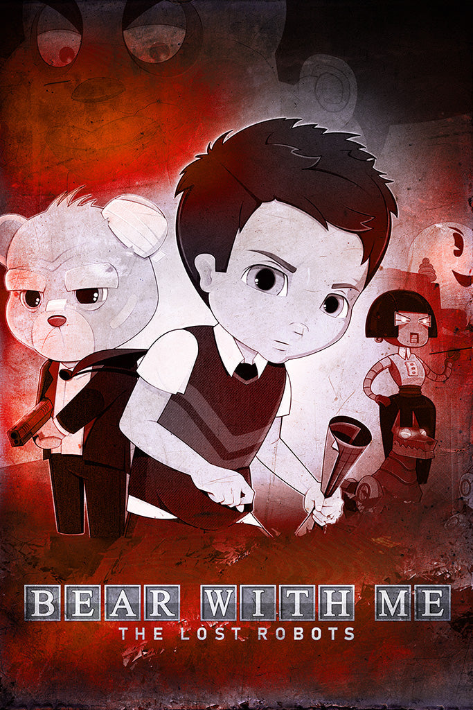 Bear With Me The Lost Robots Game Canvas Poster