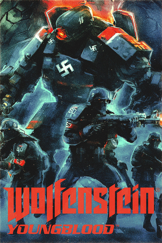 Wolfenstein Youngblood Video Game Canvas Poster