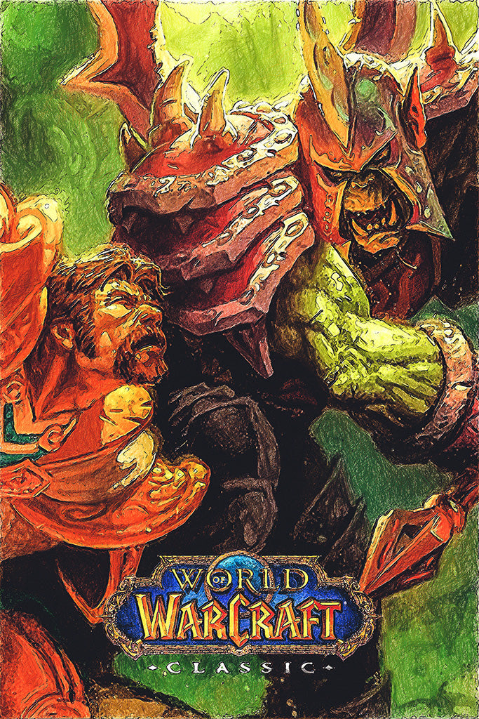 World of Warcraft Classic Game Canvas Poster