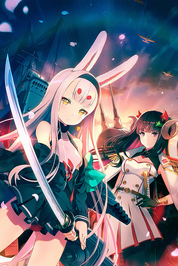 Azur Lane Crosswave Video Game Canvas Poster