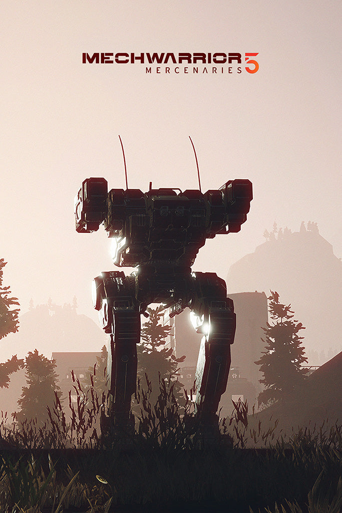 MechWarrior 5 Mercenaries Video Game Canvas Poster