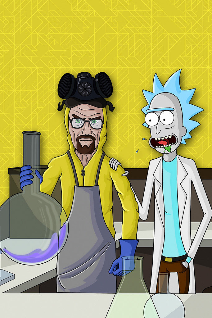 Rick and Morty Quotes Rick And Walter White Canvas Poster