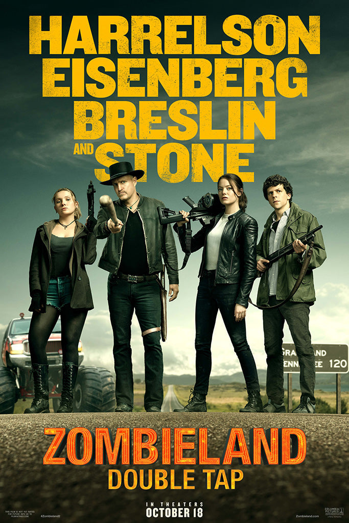 Zombieland Double Tap Film Canvas Poster