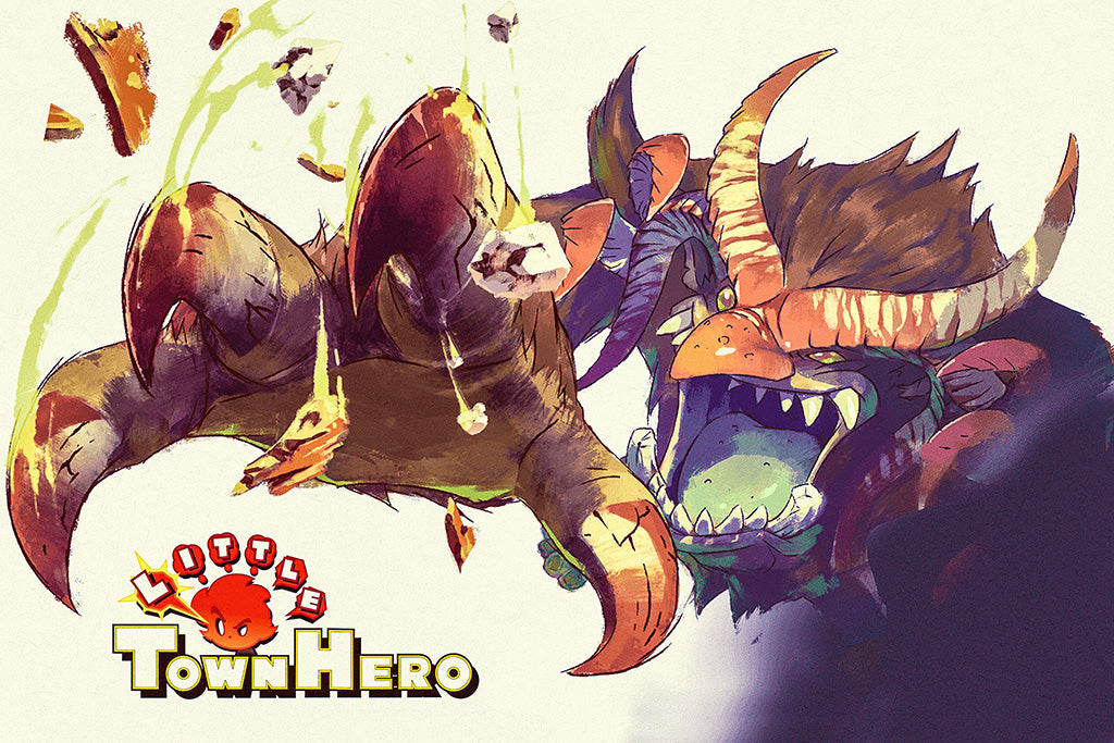 Little Town Hero Video Game Canvas Poster