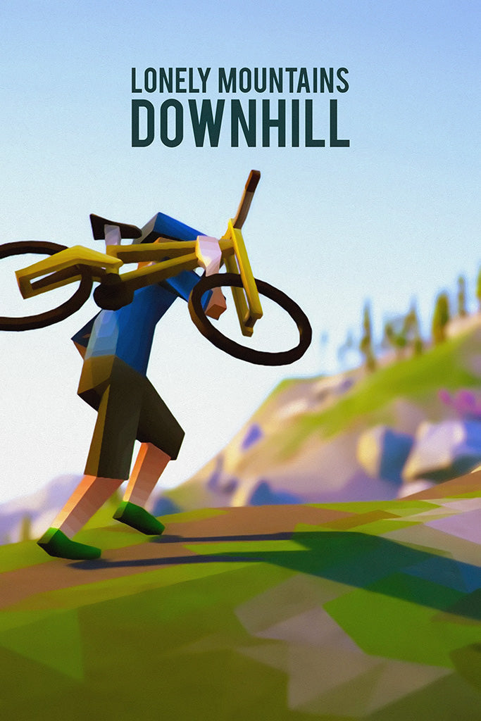 Lonely Mountains Downhill Game Canvas Poster