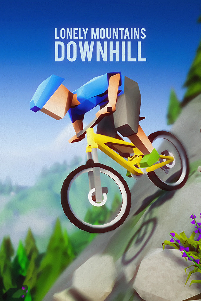 Lonely Mountains Downhill Video Game Canvas Poster