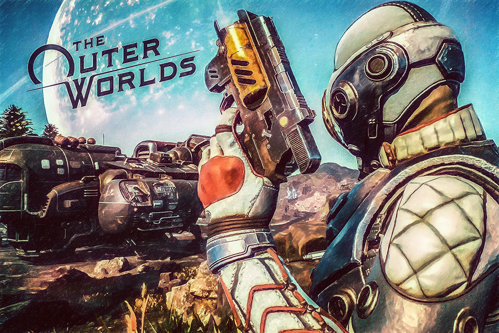 The Outer Worlds Game Canvas Poster