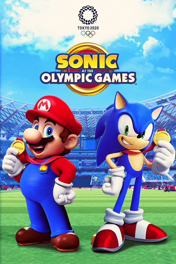 Mario & Sonic at the Olympic Games Tokyo 2020 Video Game Canvas Poster