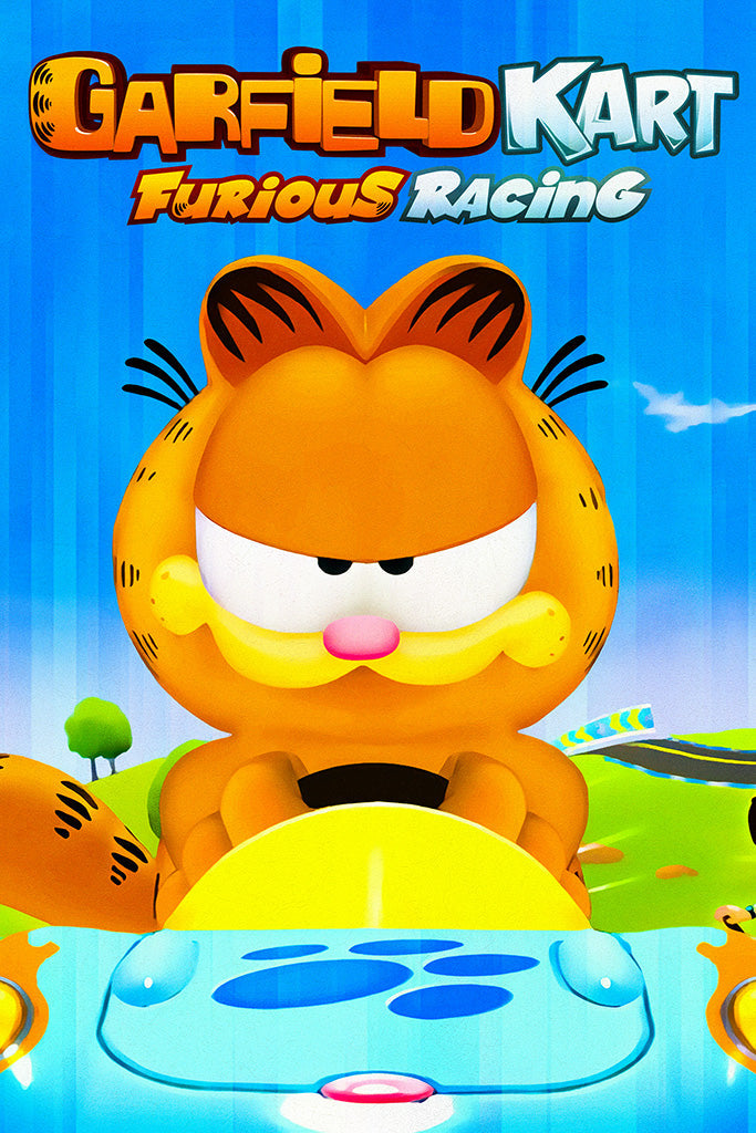 Garfield Kart Furious Racing Video Game Canvas Poster