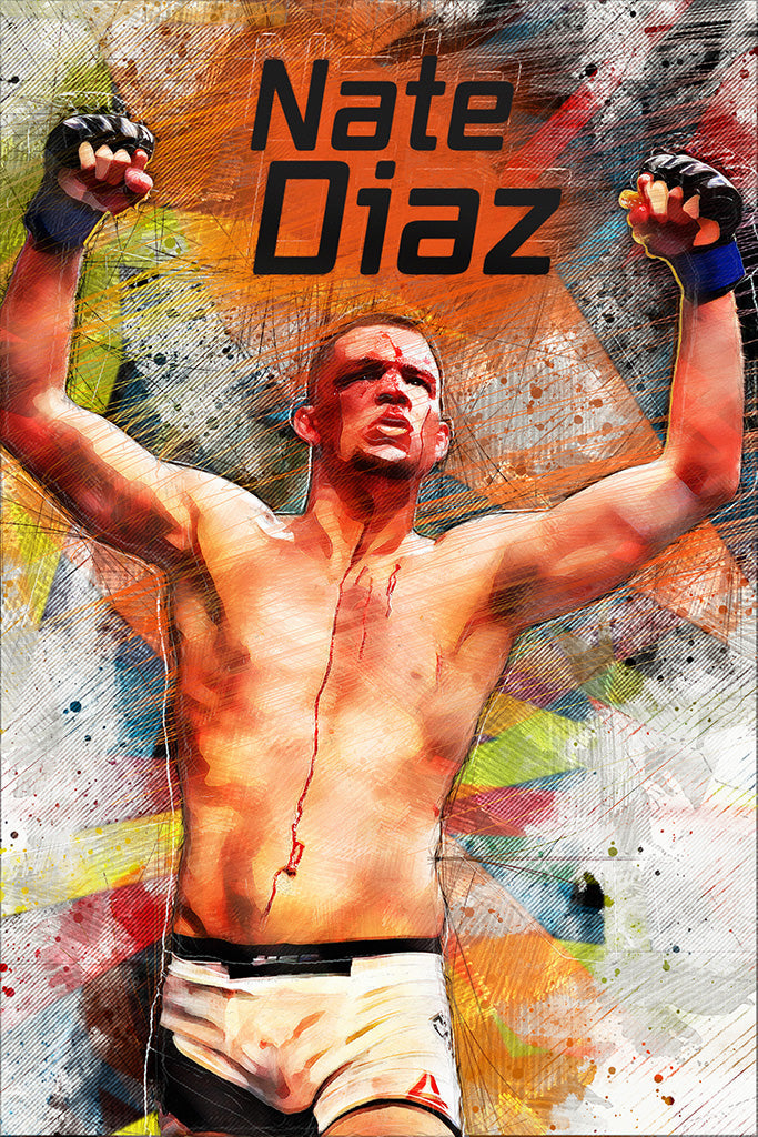 Nate Diaz UFC Canvas Poster