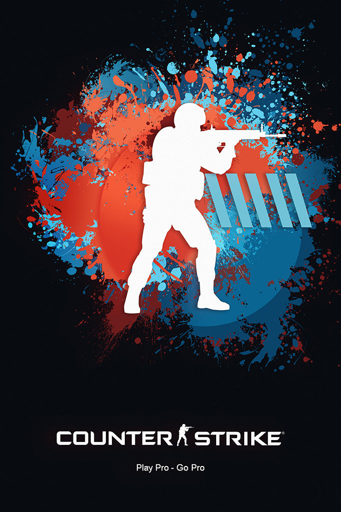 Counter Strike Global Offensive Play Pro Canvas Poster