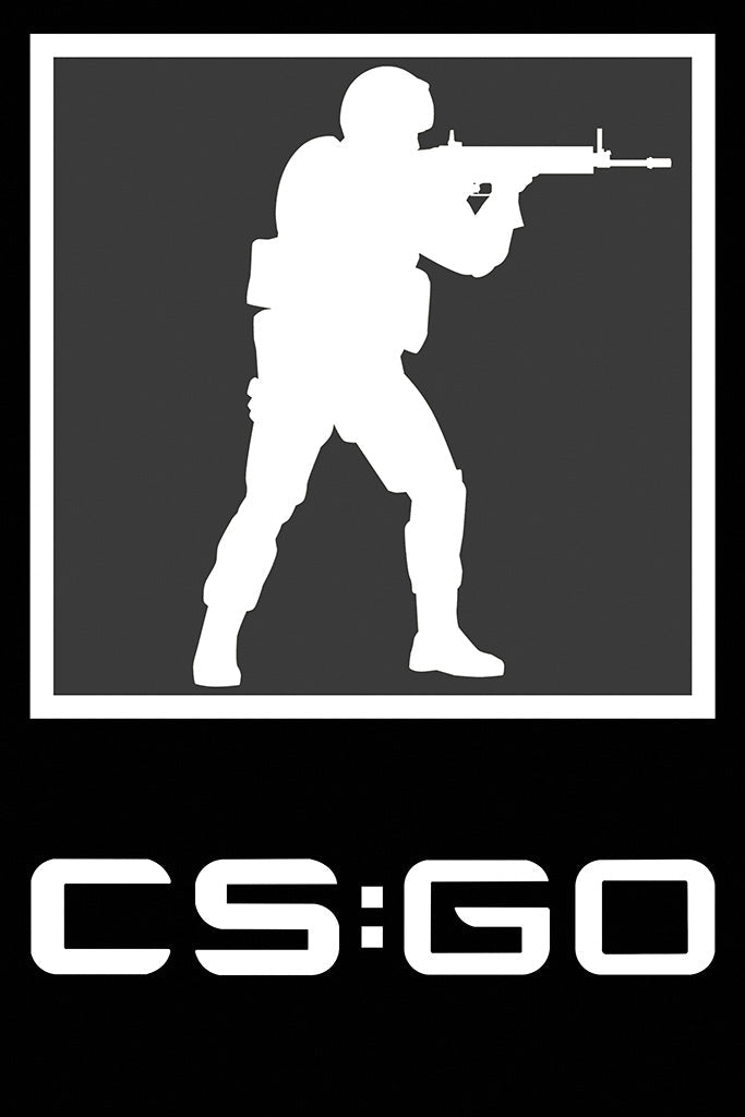 Counter Strike Global Offensive Game Logo Canvas Poster