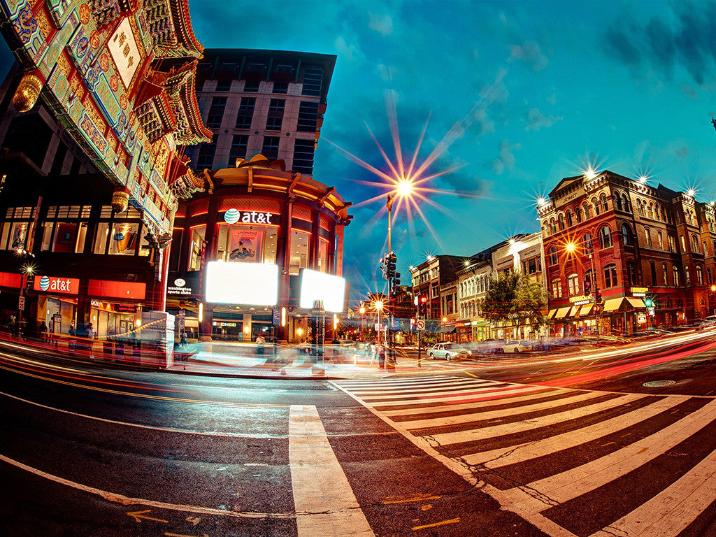 Washington Night Lights Poster