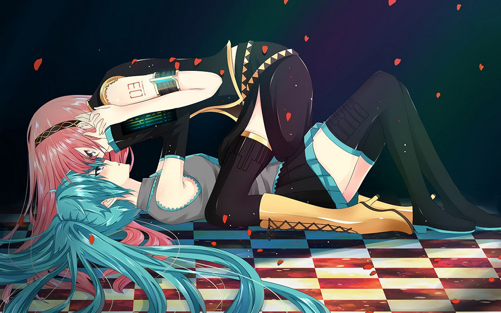 Hot Anime Girls Hatsune Miku Megurine Luka Vocaloid Poster