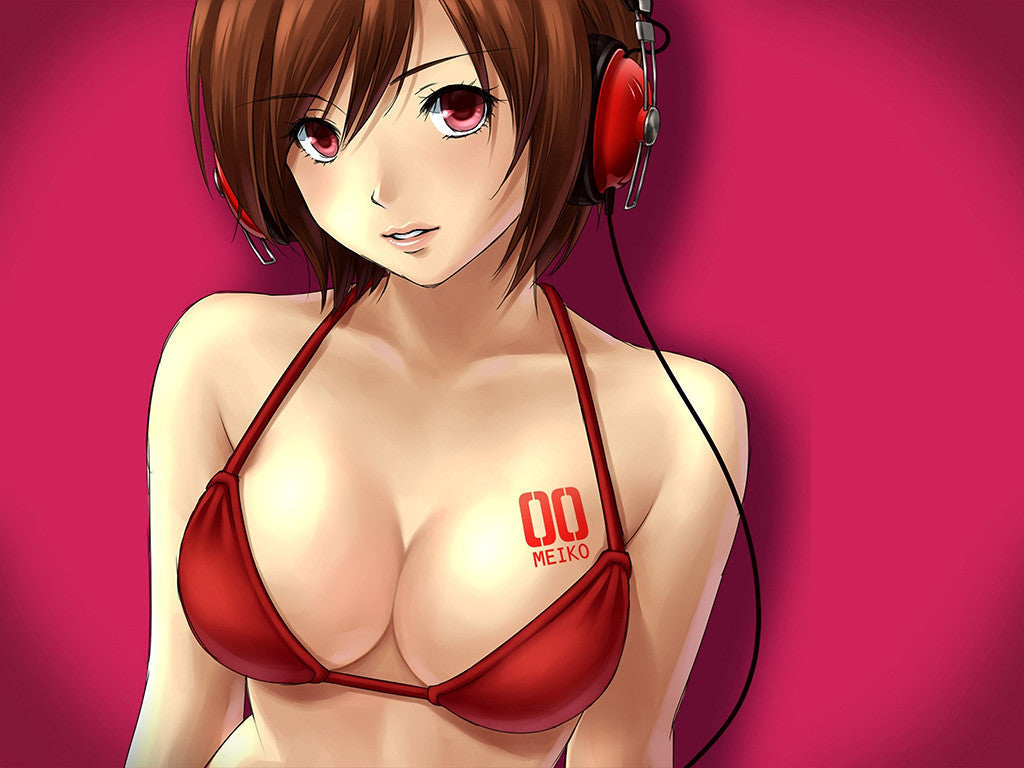 Sexy Hot Anime Girl Meiko Headphones Vocaloid Poster