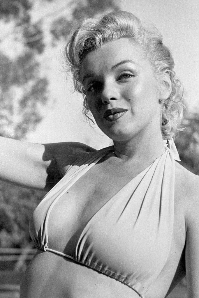 Marilyn Monroe Bikini Black and White Poster