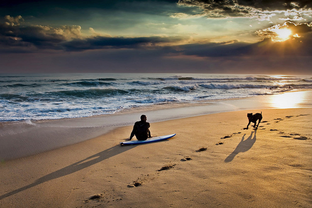 Beach Sea Sky Sunset Poster