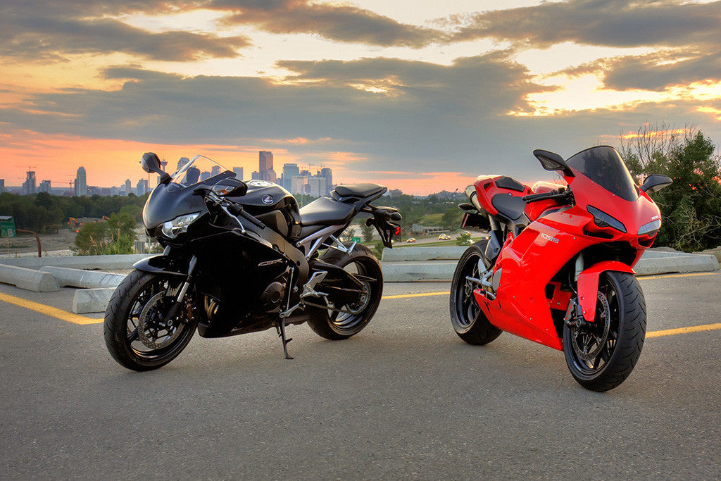 Honda CBR1000RR Ducati 1098 Motorcycle Motorbike Bike Poster
