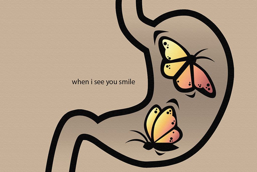 Love Butterflies in Stomach Poster