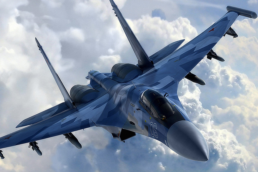 Fighter Fighting Machine Airplane Sukhoi SU-35 Poster