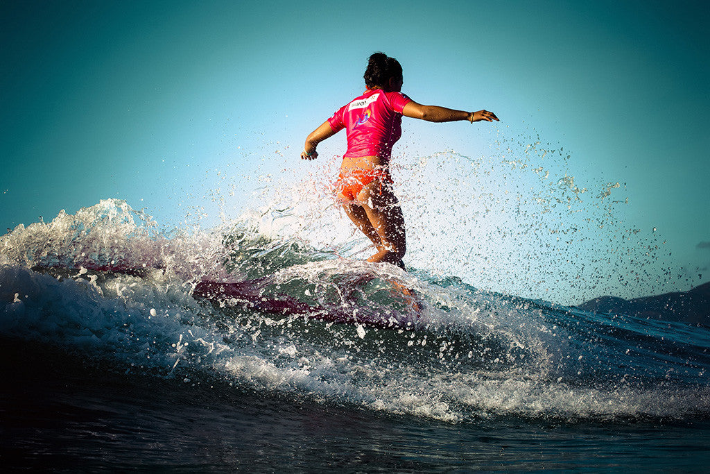 Sports Surfing Woman Girl Poster