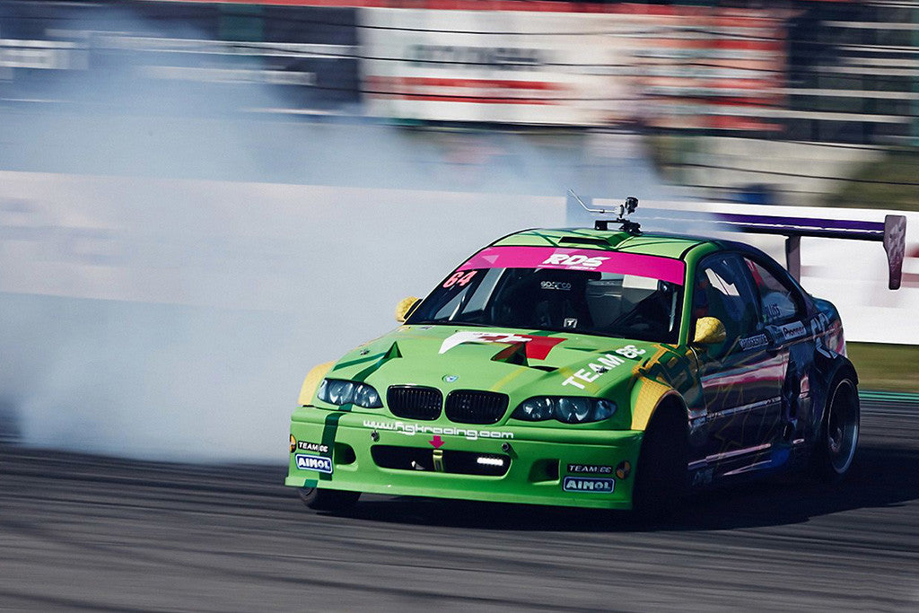Sports Car Green BMW M3 Drift Tuning Poster