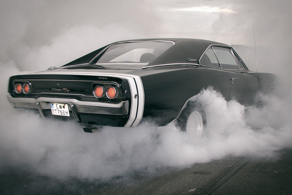 Dodge Charger RT Drift Retro Car Poster