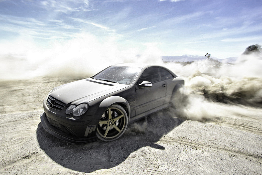 Mercedes CLK Car Drift Dust Tuning Poster