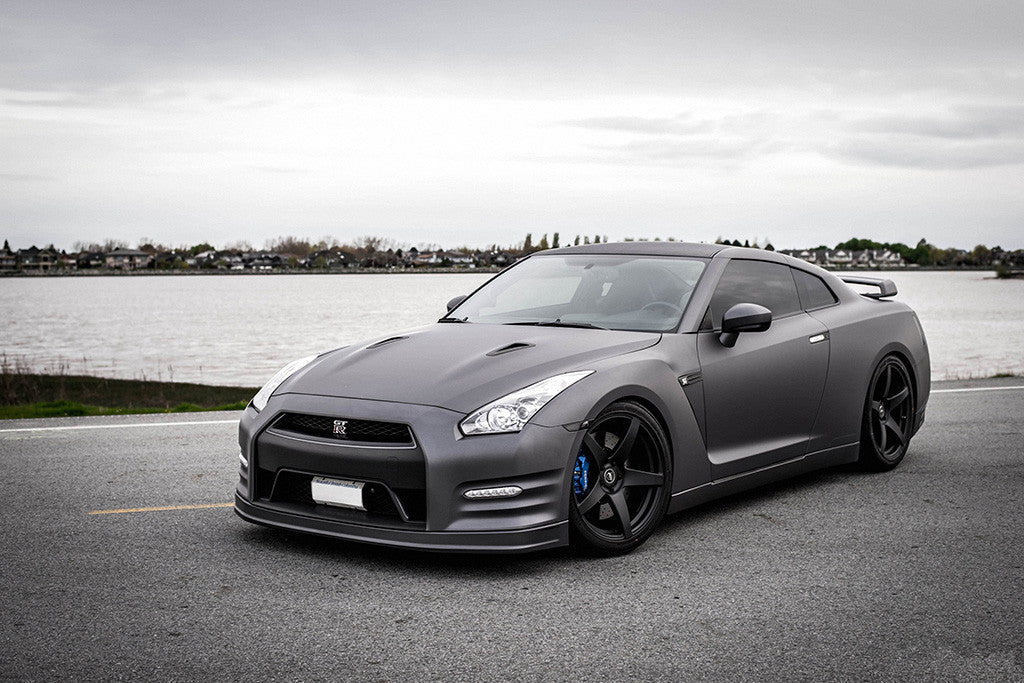 Nissan GTR R35 Black and White Poster