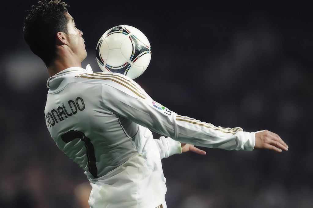 Cristiano Ronaldo Ball Soccer Football Poster