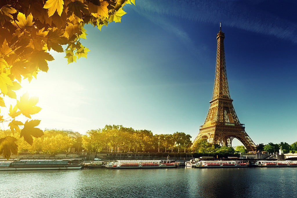 Paris Eiffel Tower France Autumn Poster