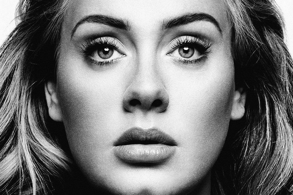 Adele 2016 Eyes Black White Poster