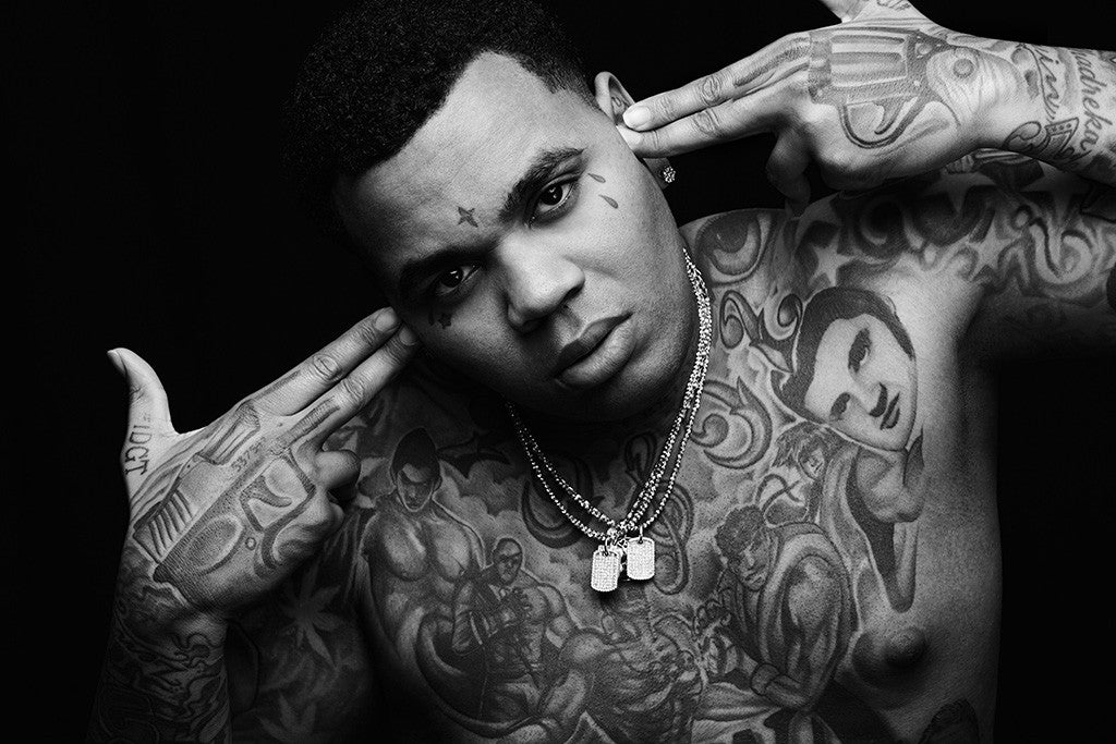 Kevin Gates Rapper Black White Poster