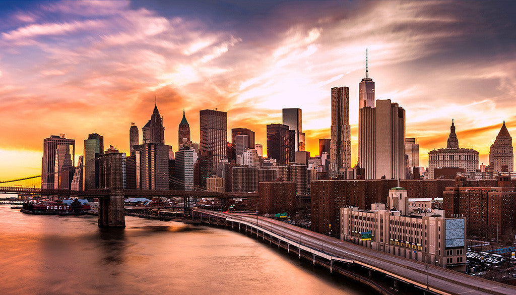 Brooklyn Bridge Manhattan New York USA Cityscape Poster
