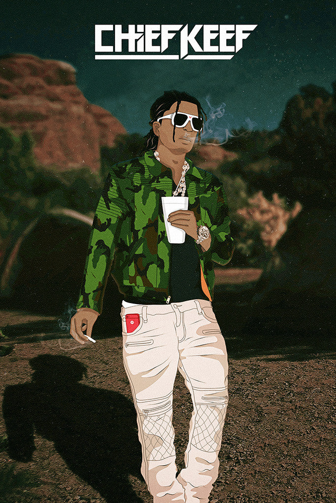 Chief Keef 2016 Rap Hip Hop Album Cover Poster