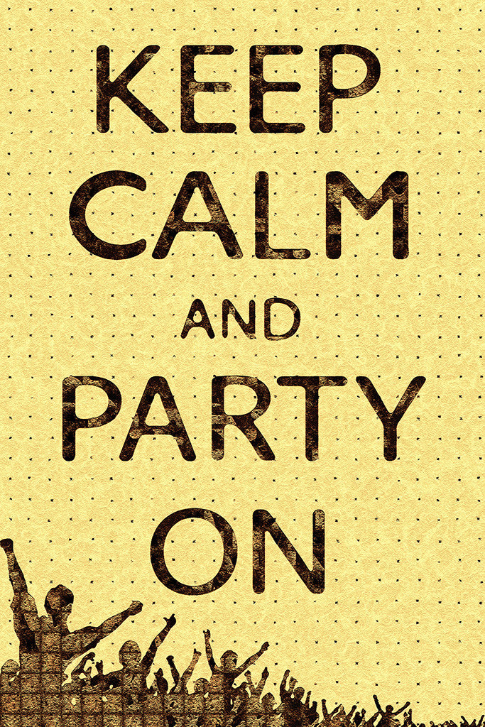 Keep Calm And Party On Humor Funny Poster