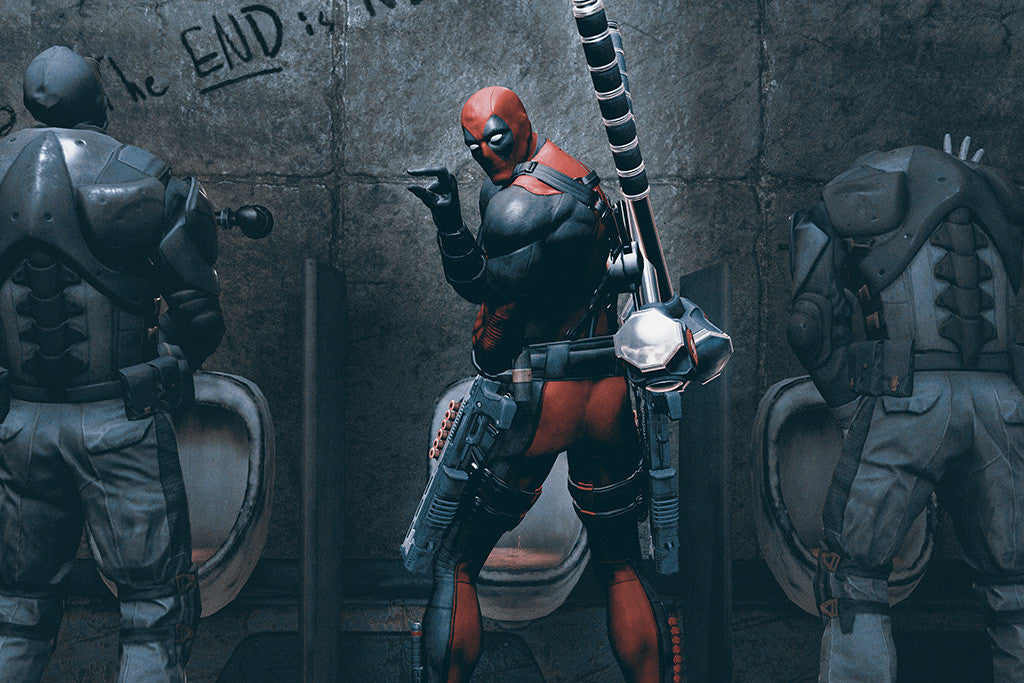 Deadpool Toilet WC Humor Funny Poster